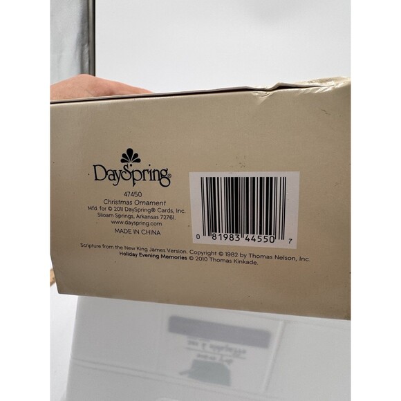 Rare DaySpring Thomas Kinkade Painter of Light Christmas House Ornament 2011 New - Picture 7 of 7